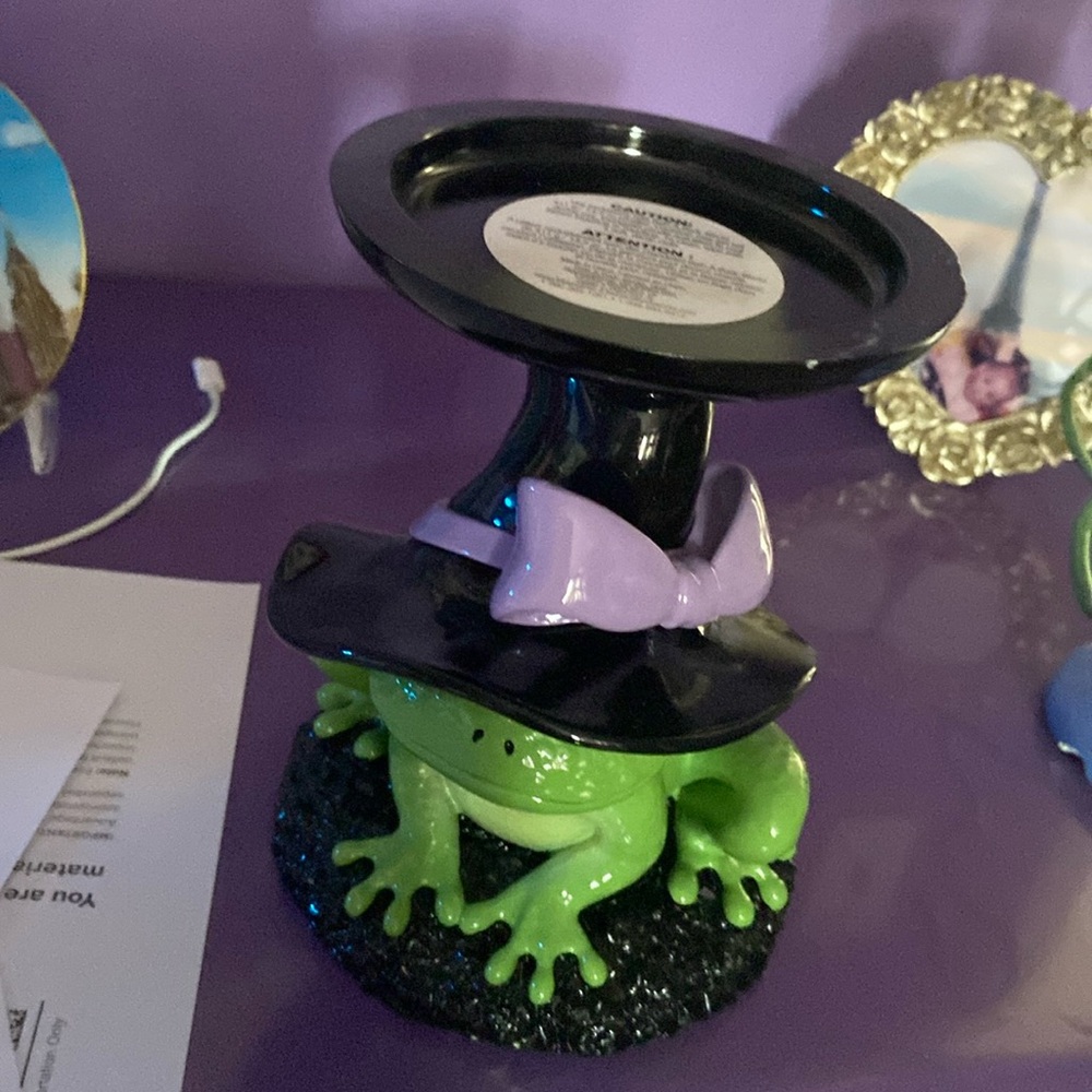 Frog candle holder
